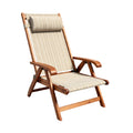 Adjustable Wooden Lounge Chair with Cushioned Headrest